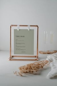 "DESCRIPTION Our sage green bar sign will add a beautiful touch to your reception --perfect for the DIY bride. This template is fully editable and allows you to easily customize the text (add your favourite cocktails and spirits!) and colours to suit your preferences and add those special touches to your wedding day. Save time and money without compromising on quality or style by bundling your stationery. ♥ PLEASE NOTE - this is a digital download / template. No physical product will be shipped. Once you have placed your order you will receive a link to edit your template online using the free software Canva. No waiting for designers - get access immediately! WHAT'S INCLUDED  -8 x 10\"  Bar Menu Sign Digital Template Download  DOWNLOAD INSTRUCTIONS 1. Add to cart and purchase the template