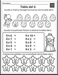 Cuadernillo tablas de multiplicar super mario | PDF