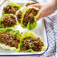 Low Carb Korean Beef Lettuce Wraps - The Busy Baker