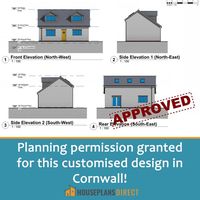 Houseplansdirect is delighted to have secured💥FULL PLANNING PERMISSION💥at the first time of asking for this compact dormer bungalow in Cornwall. 👊 We look forward to seeing this lovely new home taking shape in the coming months. 😁