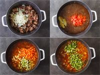 Step by step how to make vegetable and beef soup