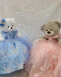 Purchase the Build-A-Bear upgrade by pressing on the link below https://www.etsy.com/listing/1048749321/build-a-bear-quinceanera-teddy-bear?ref=shop_home_active_6&frs=1 Make it extra special by purchasing the arch gift wrapping Looking for something extraordinary for that upcoming special occasion? This Quinceanera Teddy Bear is perfect for that special occasion as it will be personalized. It will be the perfect gift for the birthday girl. We can make this bear in many colors. Each bear will