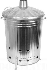 90 Litre 90L Extra Large Galvanised Metal Incinerator Recycle Garden Rubbish Fire Burning Bin Leaves Wood Burner : Amazon.co.uk: Garden