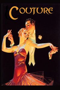 oversized vintage poster blue ballroom dancing - Google Search