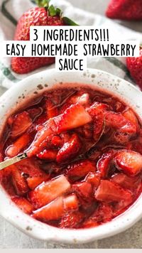 20min · 4 servings     1 lb fresh strawberries  1/4 cup sugar  1 tablespoon lemon juice freshly squized