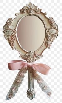 Vintage ornate handheld mirror ribbon | free image by rawpixel.com / Tang