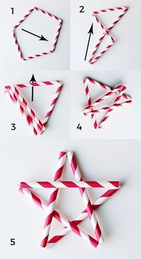 Paper Straw Stars