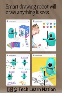 The drawing robot will act as a teacher and partner to help children learn, decompose the content of each card into basic lines and shapes, so as to gradually teach them to learn, and children can easily imitate and learn. ````````````````````````````````````````````````````````````````````` #smart drawing robot #smart robot drawing #cool gadged #cool gadgets #Drow #kids #children #learn