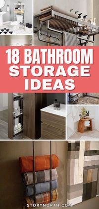 Save this pin for genius bathroom storage ideas to transform your space into a clutter-free haven! From creative shelving to smart organization solutions, these tips will elevate your bathroom decor. #BathroomStorage #HomeOrganization #DIYDecor