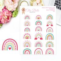 Bright Rainbow Stickers Rainbow Planner Stickers Planner | Etsy