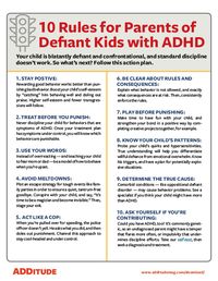 Rules for parents of defiant ADHD kids