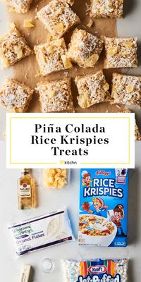 Piña Colada Rice Krispies Treats Will Take Your Tastebuds on a Beach Vacation