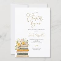 Book Bridal Shower Invitation, Book Themed Bridal Shower Invitation