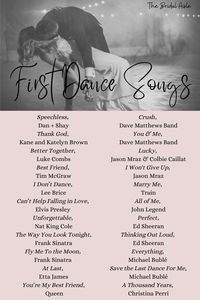 First Dance Songs | First Dance Song Ideas | First Dance Songs From Various Genres | Wedding Music