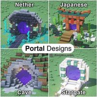 Nether, Japanese, Cave and Stargate Portal