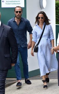 Pregnant Pippa Middleton with brother James at Wimbledon 2018