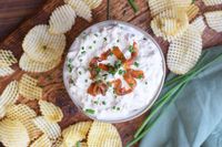 Homemade French onion dip is loaded with caramelized onions and perfect for snacking on with potato chips. Make one for your next party.