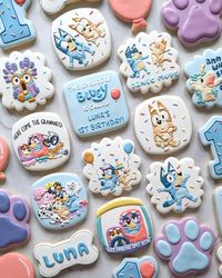 I made another Bluey cookie set! 🎈💙 by Asiulad