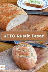 This low-carb bread comes incredibly close, both in looks and texture, to traditional artisan bread. It is chewy, has a thick crust, and tastes like rustic whole-wheat bread! With just a few ingredients, you can make it in no time!