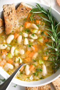 Mediterranean White Bean Soup - Peas And Crayons