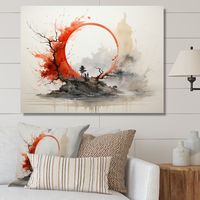 This beautiful "Red Grey Buddhist Art Enso Enlightenment" Canvas Art is printed using the highest quality fade resistant ink on canvas. Every one of our Spiritual Wall art is printed on premium quality cotton canvas.