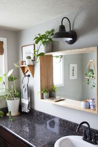 The family of four all share the main floor bathroom, but Kelly says, "Traveling, and seeing how the rest of the world lives helps us appreciate what we have, and gives us ideas on how to better utilize our space."