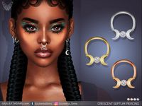 The Sims Resource - Crescent Diamond Septum Piercing