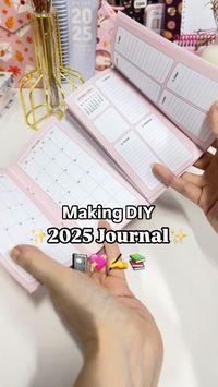 Making a DIY 2025 Journal ✨📓 All Monthlies on the left and all weeklies of 2025 on the right 🥳 it folds together to be extra compact 💖 Materials & Equipment: - Any kind of paper - Transparent Sticker Sheet - Stapler - Cardstock The planner is in the Personal size printed at 75% scale. The template has been made and downloaded from planify pro. If you’re a seller interested in using it commercially ✅ Check out the Business Plan, it comes with all templates, patterns, graphics fonts and more ✨