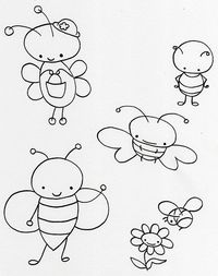 Cute little bugs free embroidery pattern