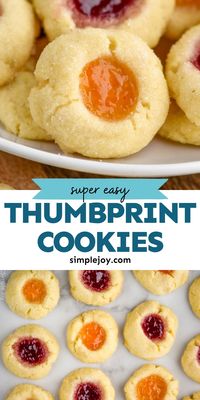 Thumbprint Cookies are perfect bites of deliciousness. Easy to make with a melt in your mouth dough, these cookies are tiny drops of heaven.