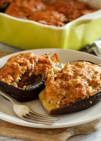 Turkey Stuffed Eggplant Boats | 12 Tomatoes