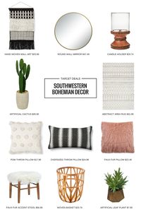 Target has some amazing decor pieces that not only match the Southwestern Bohemian vibe but are super affordable too. I just couldn't resist rounding up a