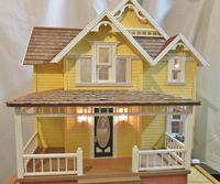 Beautiful Handcrafted Dollhouse Wired w/ Electric Lights Built Complete Finished | eBay!