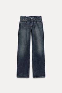 TRF LOW-RISE WIDE LEG JEANS - Navy blue | ZARA United States