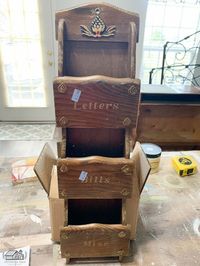 One of my favorite ways to save money is repurposing thrift store items to use as part of my home décor. Old wood mail sorters are an easy DIY project and can be found for cheap! Like this one, I repurposed a few months back. You can see it HERE.I found this one for $1.50. It was marked at $2.99 but it was the color of the day, so I scored it for 50% off. Even though it was outdated and had a few dings, it could still be saved! And what’s going on with those gold accents? Eeekk! For…