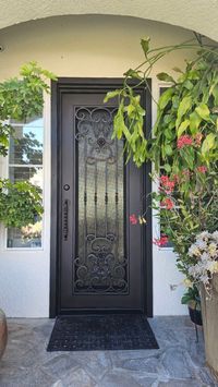 The Camellia iron doors are almost the perfect squared doors out there. They have a size that suits just about every space. The beautiful design of the Camellia iron doors is what makes them a star performer. The design allows them to provide users with maximum utility and security. The Camellia iron doors have a unique dark bronze color. They have rain tempered insulated glass which makes them strong enough to withstand different weather conditions. The strong steel frame helps keep the doors i