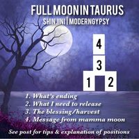 Tarot spread and journaling questions or the November 2019 full moon in Taurus