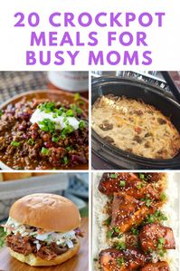 Dinner time is always chaos. Here are 20 crockpot meals for busy parents #crockpot #dinner #recipes