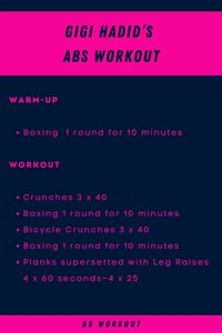 Gigi Hadid’s Abs Workout