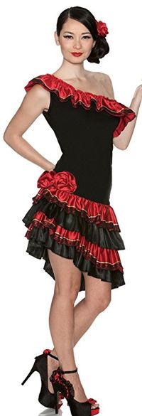 Delicious Caliente Costume, Black/Red, Small