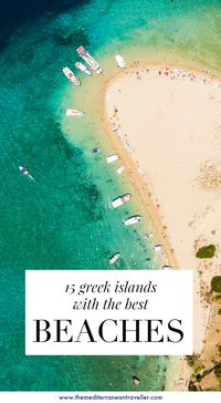 15 Greek islands with the Most Beautiful Beaches. All of the Greek islands have their own unique charm, but which ones should beach-lovers prioritise? These 15 islands won't disappoint with their sheer number of sandy beaches as well as stunning rocky coves. #greece #greekislands #islands #beach #europe #travel #tmtb