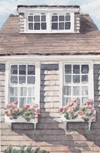 Cape Cod Watercolor Print Beach Cottage Wall Art - Etsy