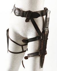 Original Movie Prop - Sucker Punch - Rocket's (Jena Malone) Leather Belt with Holsters- Authentic None