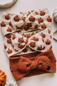 Pumpkin-themed headbands. These headbands are not only practical for those chilly fall days, but they’re also a fun way to embrace the season’s spirit. They’re quick projects that can be finished in a couple of hours, making them perfect for last-minute crafting sessions or as a cute accessory to sell at your next craft fair.