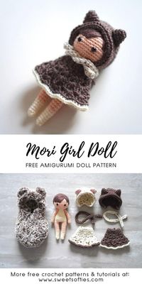 Mori Girl Doll Crochet pattern by Sweet Softies