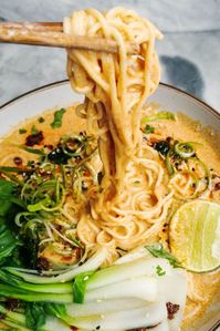 Quick Spicy Coconut Noodles - Dished by Kate