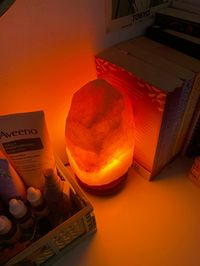 aesthetic room inspo salt lamp girly pastel room decor