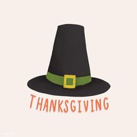 Thanksgiving pilgrim hat holiday illustration | free image by rawpixel.com