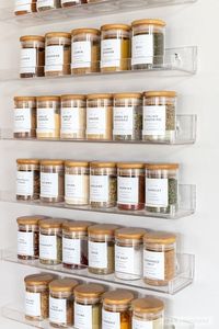 spice rack • pantry organization • kitchen organization • spice organization ••• #pantry #kitchenorganization #pantryorganization #pantrygoals #kitchengoals #organization