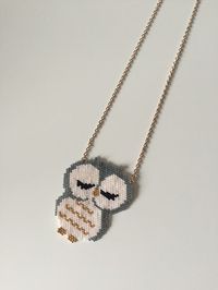 Colliers longs, Collier hibou miyuki est une création orginale de brinou sur DaWanda